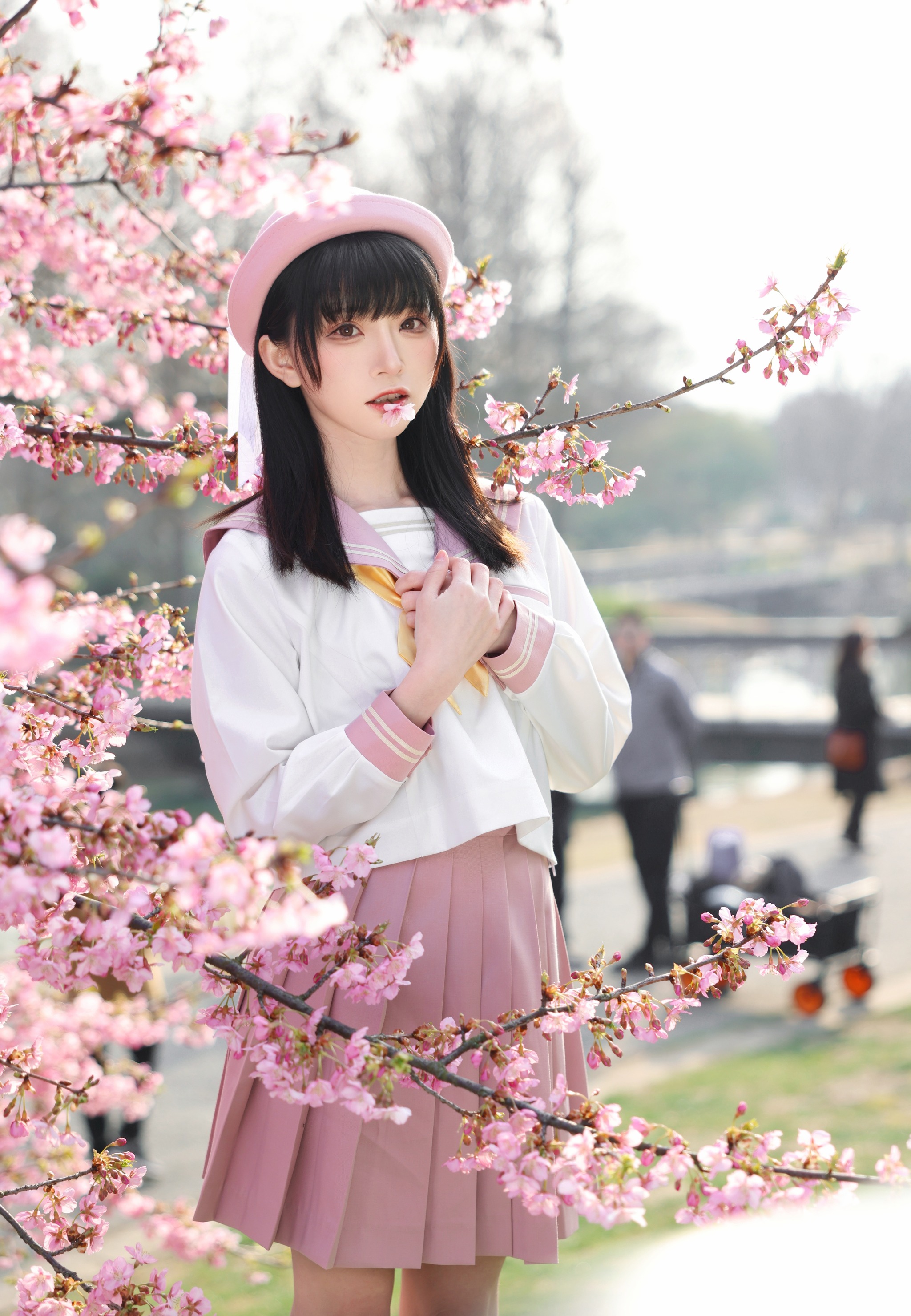 图片[1]-Kitaro_绮太郎 – NO.107 樱花 [18P]-XikXak